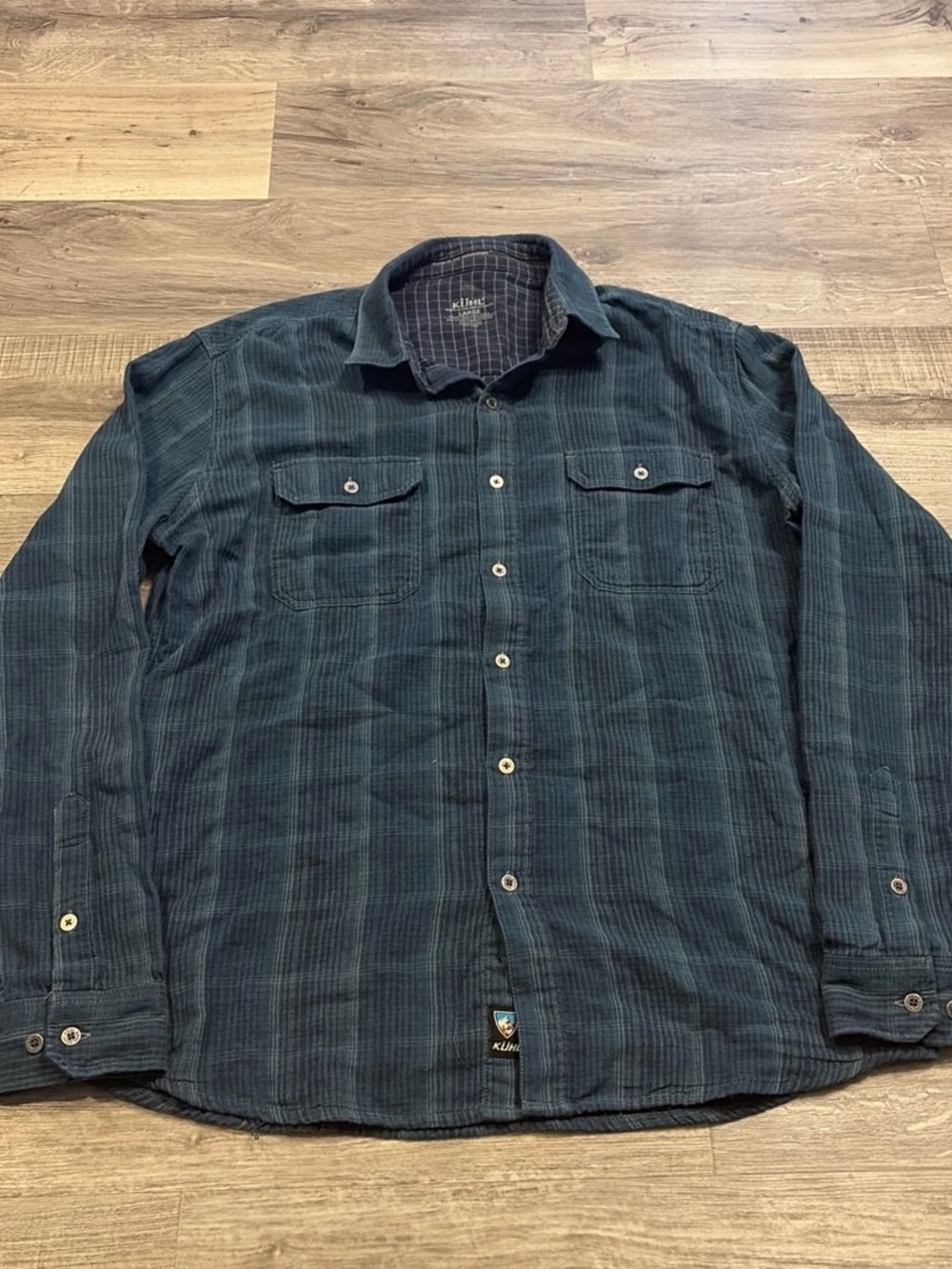 Kuhl Men's Dark Teal Button-Down Casual Shirt Jacket